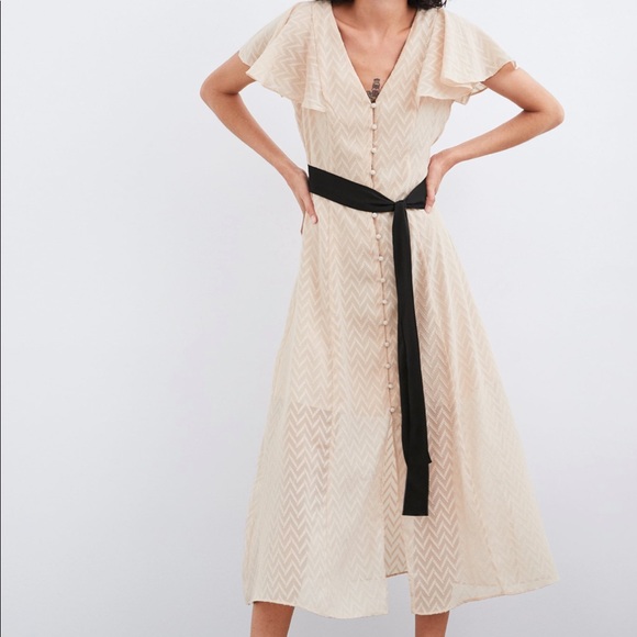 swiss dot dress zara